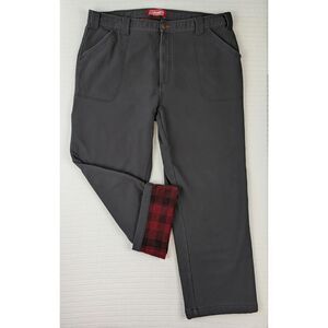 Coleman Mens Fleece Lined Utility Pants 39x28 (38x30 Tag) Carpenter Stretch Gray